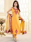 GOLDEN Colour N F CHURIDAR 09 Stylish Casual Wear Designer Worked Readymade Salwar Suit Collection N F C 280 GOLDEN